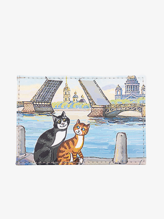 Обложка для проездного Grand 02-048-180 Питерские коты Обложка для проездного Grand 02-048-180 Питерские коты