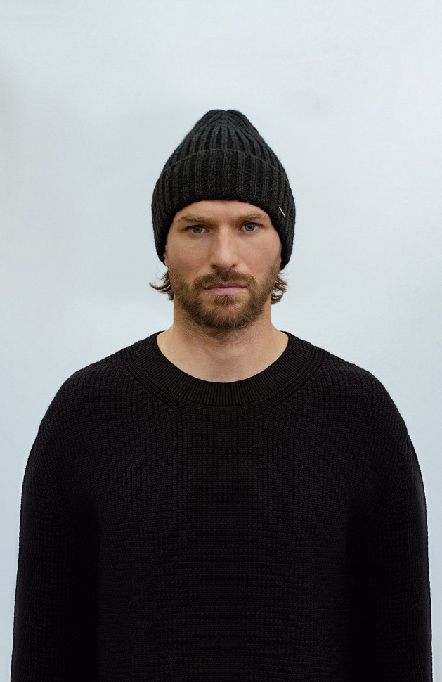 Мужская шапка 12870 MARHATTER тёмно-серая