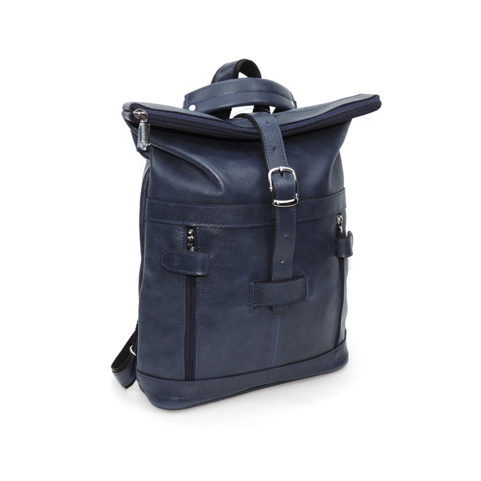 Кожаная сумка-рюкзак Natalia Kalinovskaya "Альто" синяя Кожаная сумка-рюкзак Natalia Kalinovskaya "Альто" синяя