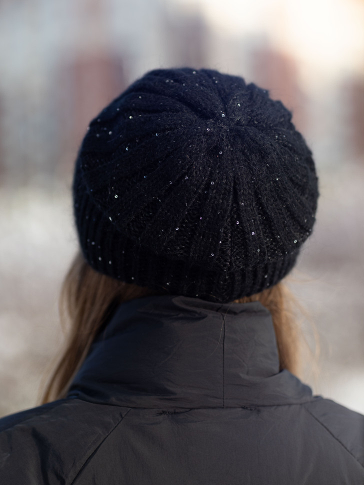 Шапка женская 12838/2 MARHATTER чёрный(56-58)