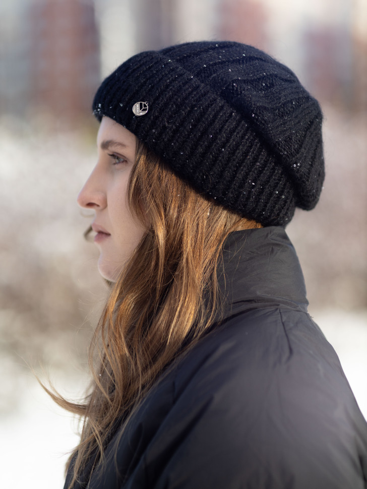 Шапка женская 12838/2 MARHATTER чёрный(56-58)