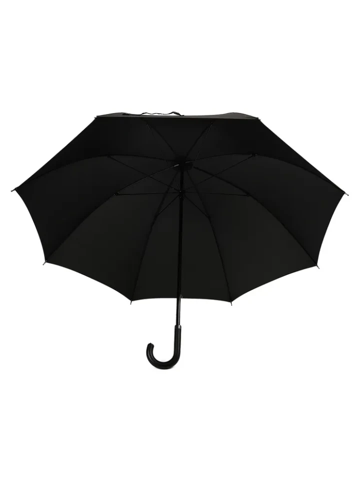 Зонт-трость мужской Три Слона 2775, 8 спиц, ручка крюк кожа