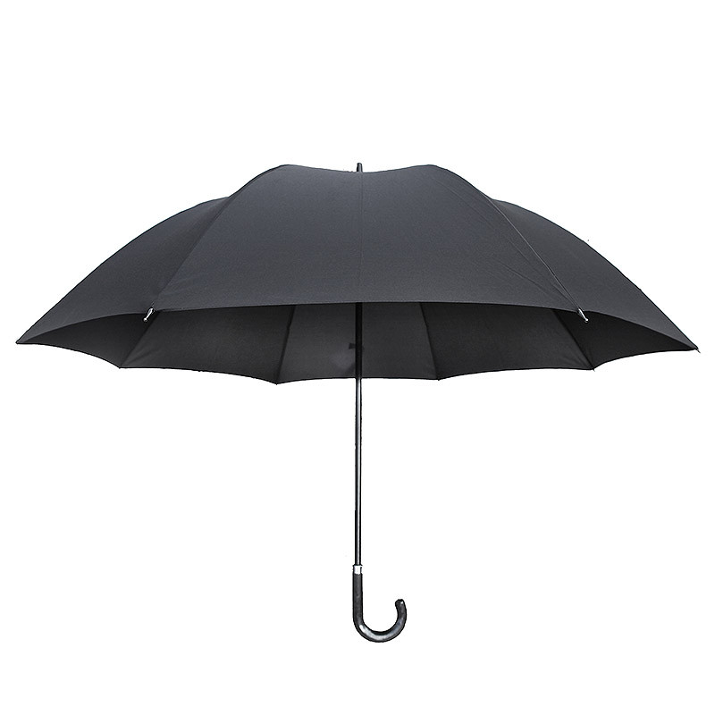 Зонт-трость мужской Три Слона 2775, 8 спиц, ручка крюк кожа