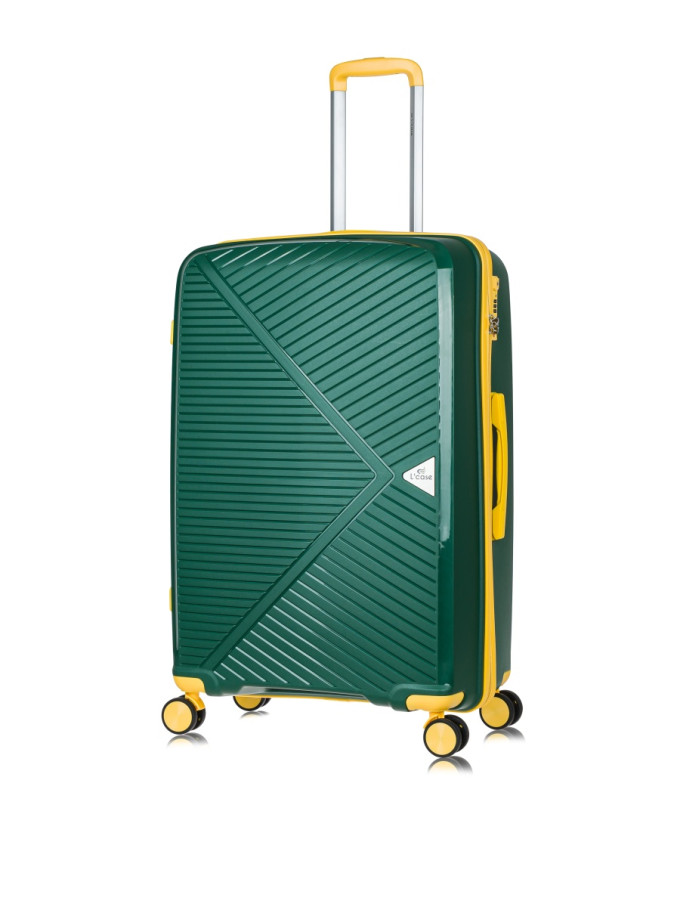 Чемодан L'Case, Lyon без расширения тёмно-зелёный